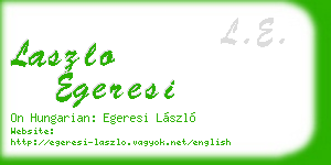 laszlo egeresi business card