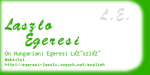 laszlo egeresi business card